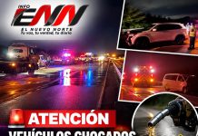 Reportan vehículos chocados y posible derrame de gasoil en la Autovía del Coral