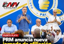 PRM anuncia nueva jornada de afiliación en Puerto Plata tras registrar 59,453 personas