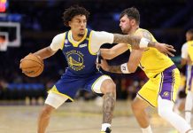 Warriors remontan 23 puntos y vencen 112-95 a los Lakers en la NBA Cup; Lendeborg anotó seis puntos